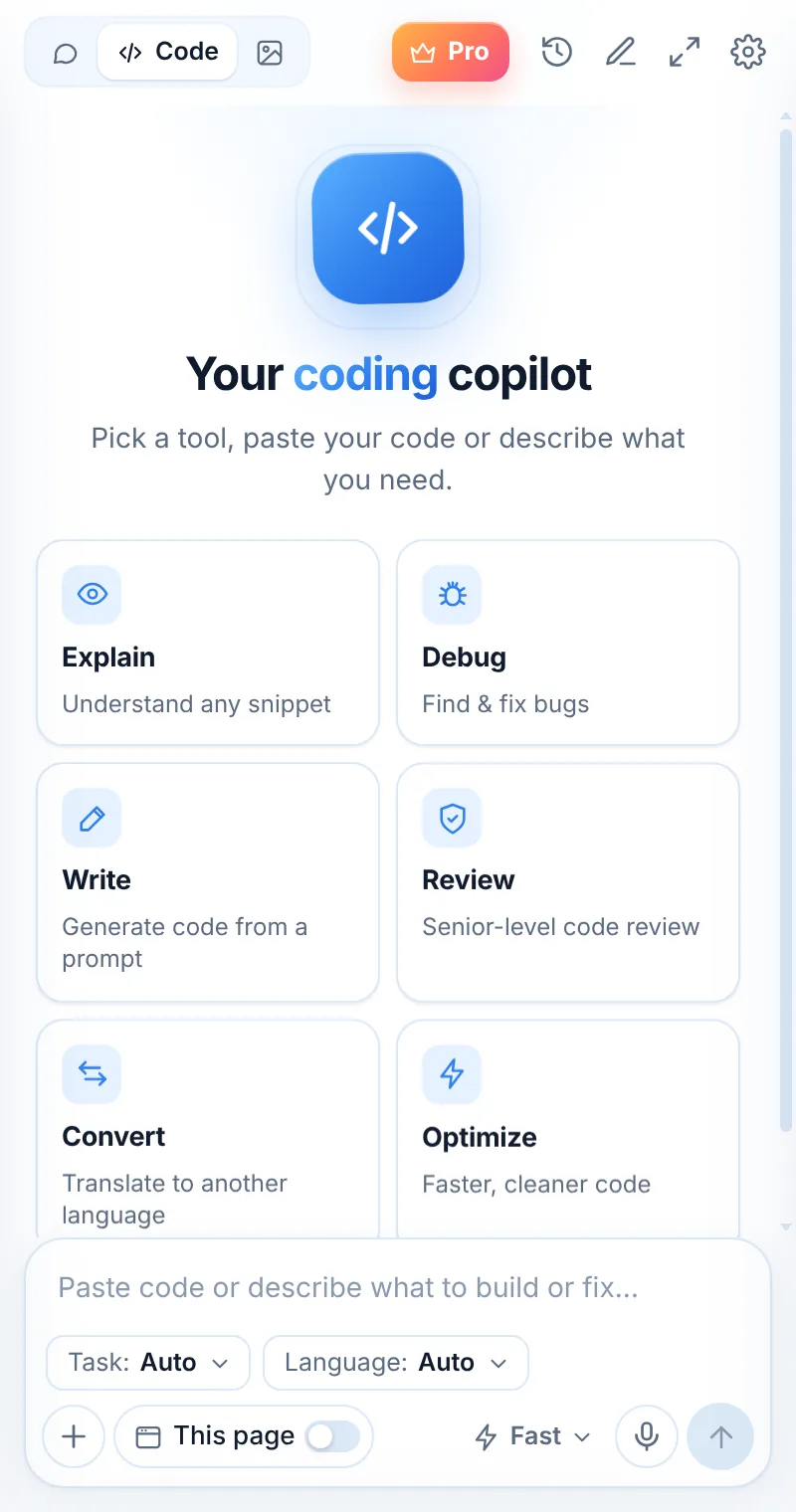 Code mode