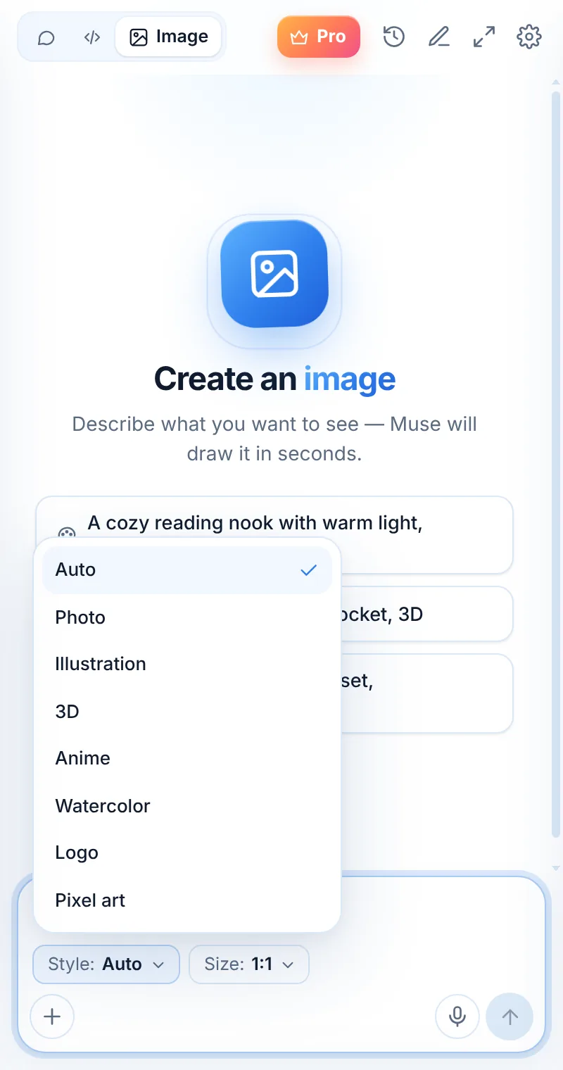 Muse image style picker